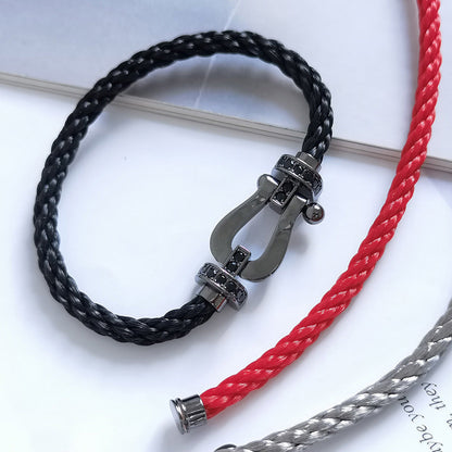 [Frd]FORCE LARGE SERIES HORSESHOE BLACK SAMURAI BRACELET