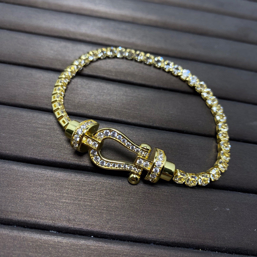 [Frd]FORCE  HORSESHOE  DIAMOND TENNIS BRACELET