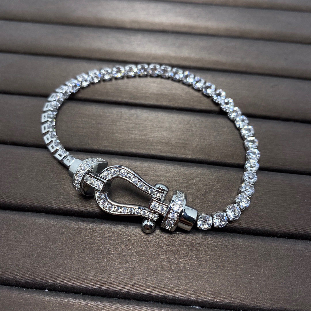 [Frd]FORCE  HORSESHOE  DIAMOND TENNIS BRACELET