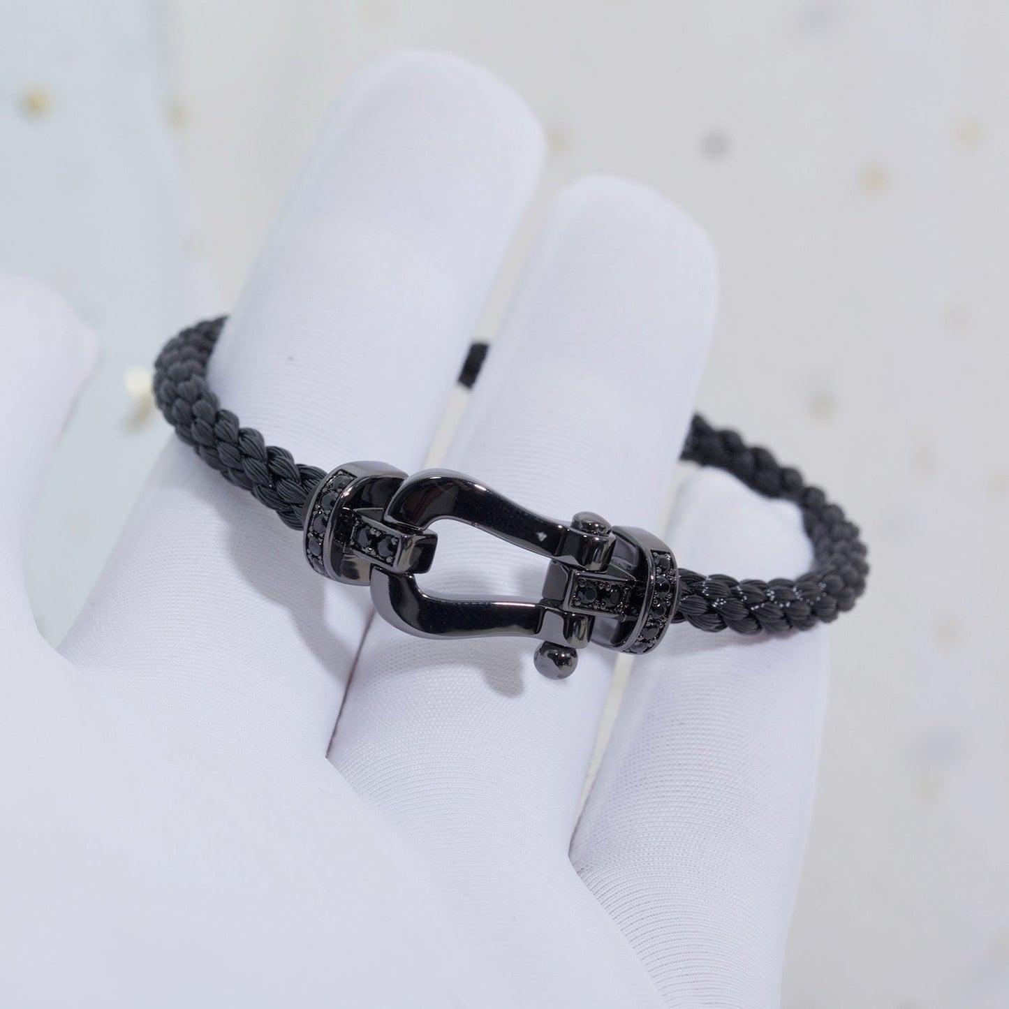 [Frd]FORCE LARGE SERIES HORSESHOE BLACK SAMURAI BRACELET