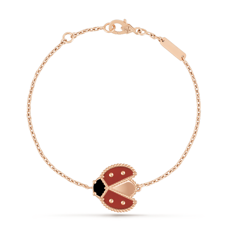 [VCA]LUCKY SPRING 1 MOTIF PINK GOLD BRACELET