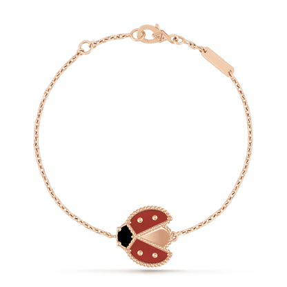 [VCA]LUCKY SPRING 1 MOTIF PINK GOLD BRACELET