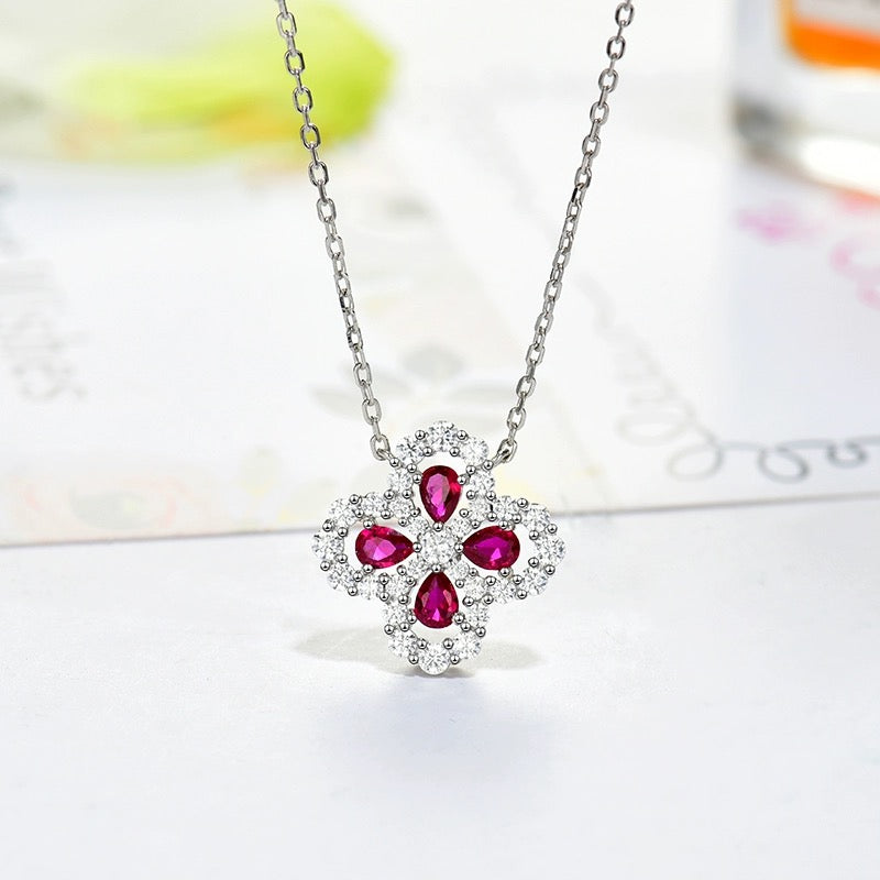 [Chau]LOOP NECKLACE FULL MOTIF DIAMOND 16MM MULTIPLE COLORS