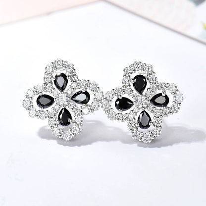 [Chau]LOOP EARRINGS FULL MOTIF DIAMOND 16MM SILVE