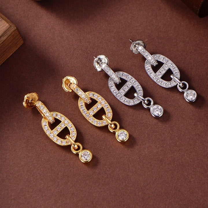 [Hmes]HM CHAINE DIAMOND EARRINGS