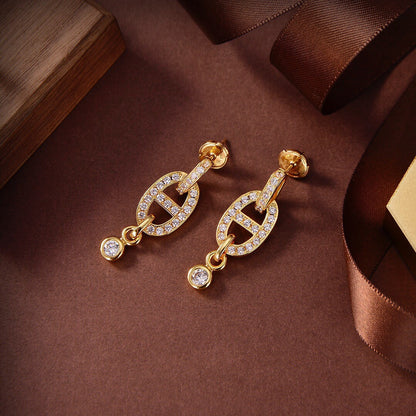 [Hmes]HM CHAINE DIAMOND EARRINGS