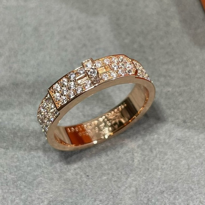 [Hmes]KELLY PINK GOLD DIAMOND RING