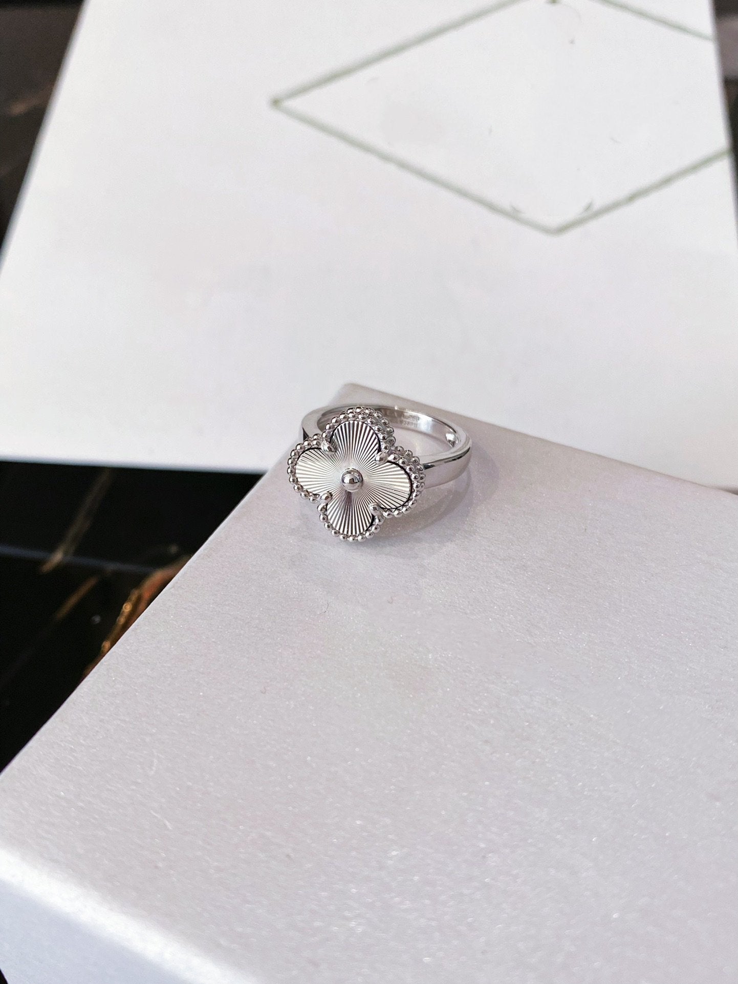 [VCA]CLOVER SILVER RING