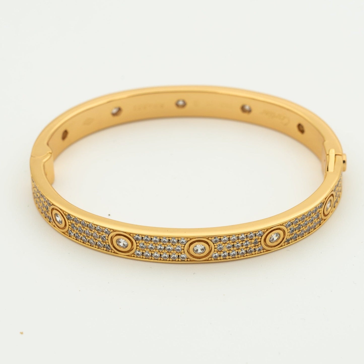 [CAT]LOVE BRACELET 6.1MM DIAMOND-PAVED 10 BIG DIAMONDS