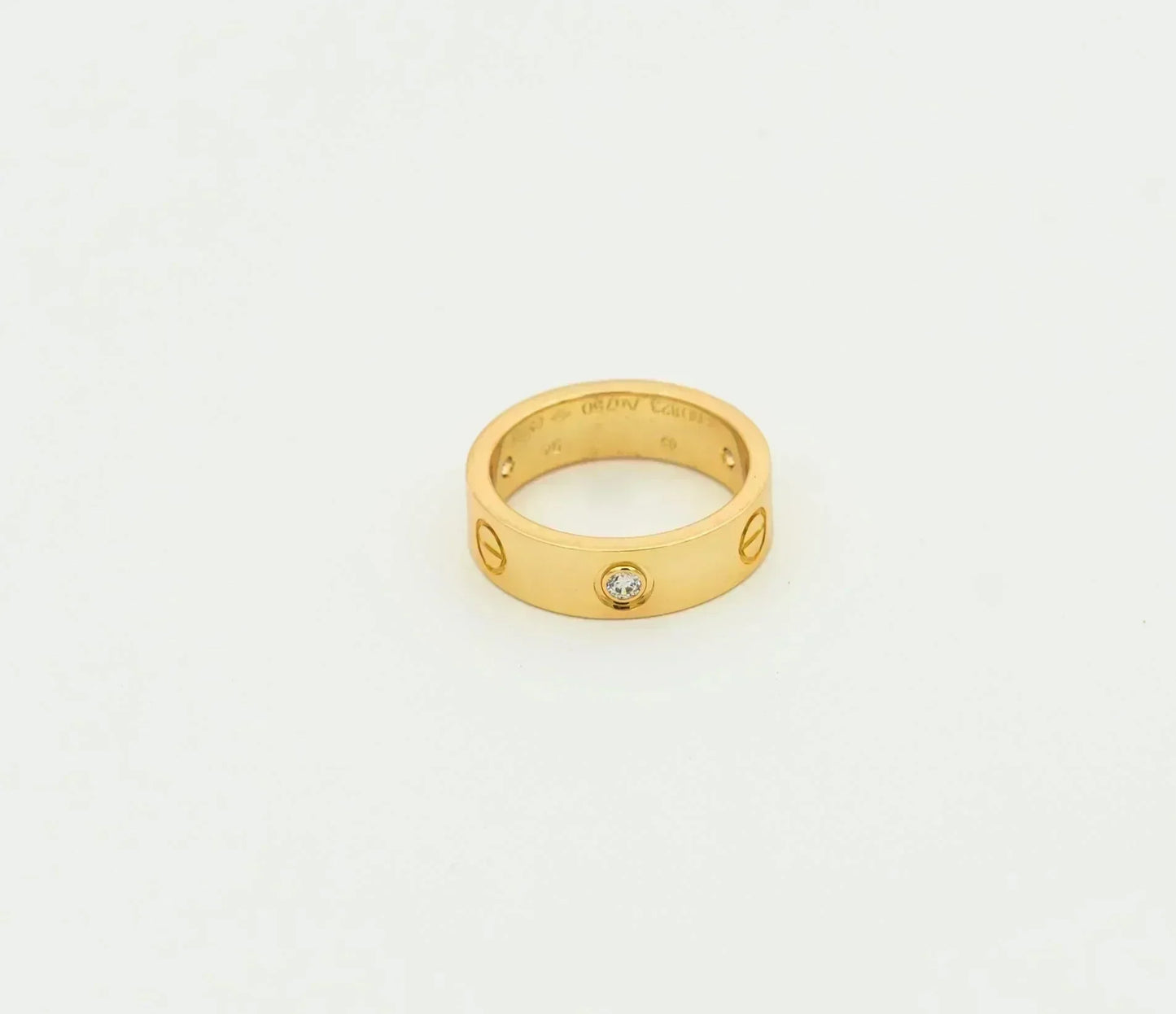 [CAT]LOVE RING 5.5MM 3 DIAMONDS GOLD