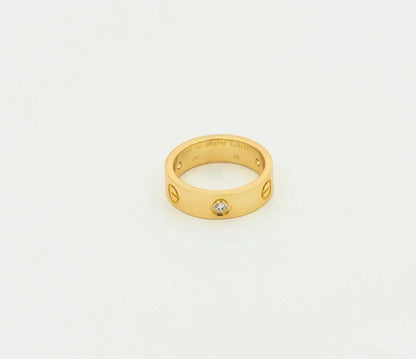 [CAT]LOVE RING 5.5MM 3 DIAMONDS GOLD