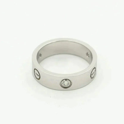 [CAT]LOVE RING 5.5MM 3 DIAMONDS SILVER