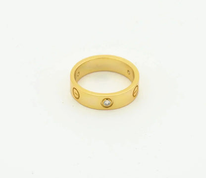 [CAT]LIEBESRING 4MM 1 DIAMANT GOLD