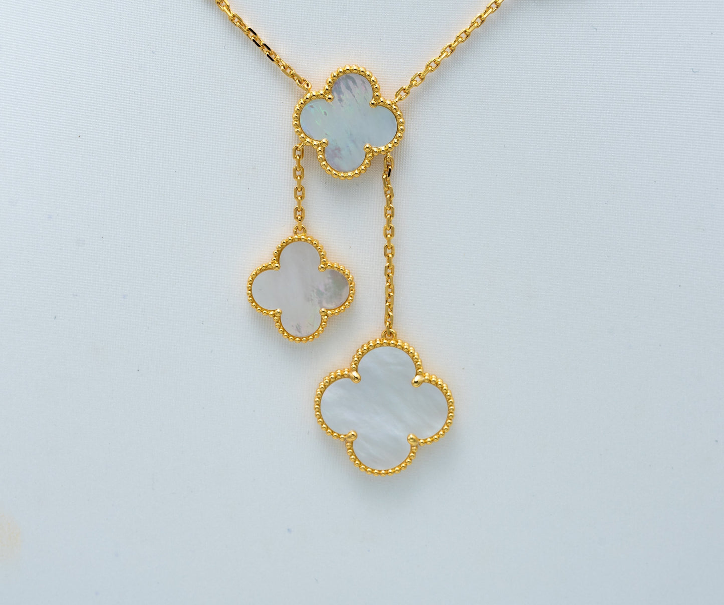 [VCA]CLOVER MOTHER OF PEARL NECKLACE 6 MOTIF