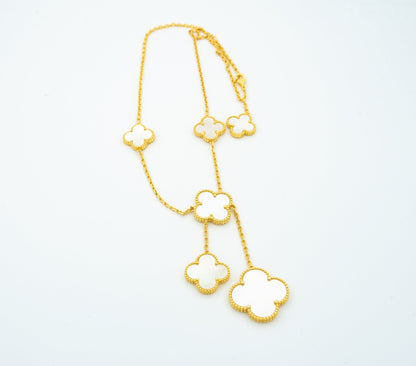 [VCA]CLOVER MOTHER OF PEARL NECKLACE 6 MOTIF