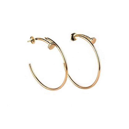 [CAT]JUSTE EARRINGS GOLD DIAMONDS 1.8MM