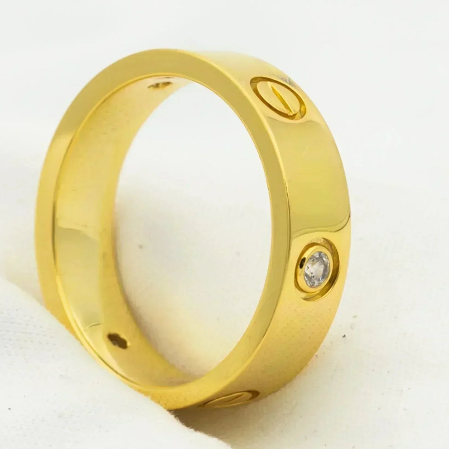 [CAT]LOVE RING 5.5MM 3 DIAMONDS GOLD