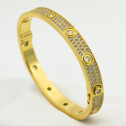 [CAT]LOVE BRACELET 6.1MM DIAMOND-PAVED 10 BIG DIAMONDS