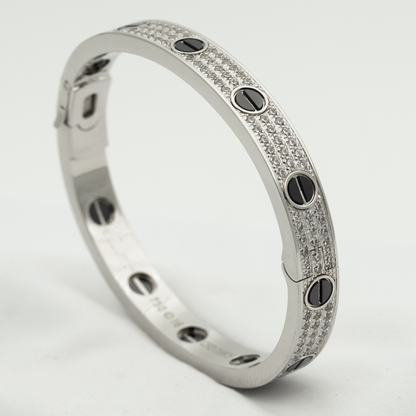 [CAT]LOVE BRACELET 6.1MM DIAMOND-PAVED CERAMIC