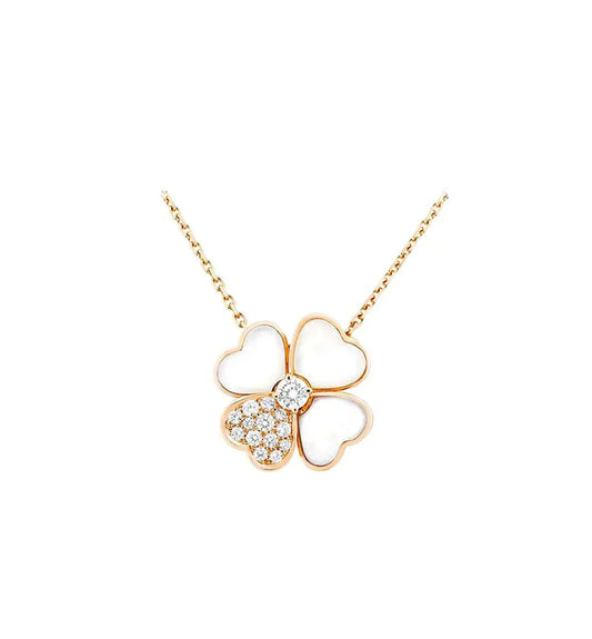 [VCA]CLOVER MOP DIAMOND ROSE GOLD NECKLACE