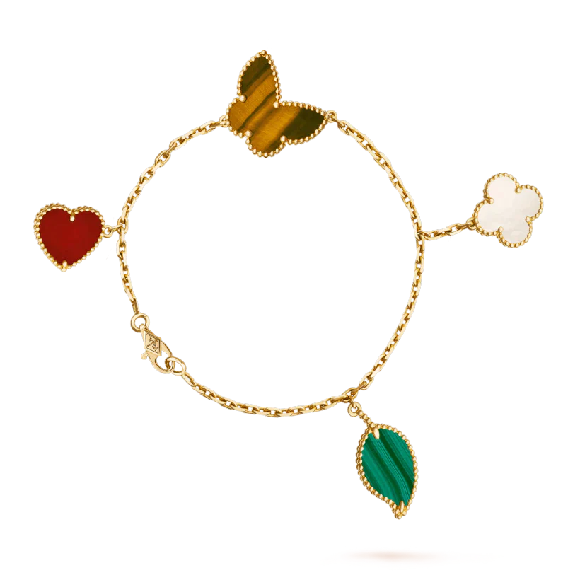 [VCA]LUCKY SPRING 5 MOTIF GOLD BRACELET