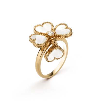 [VCA]SWEET CLOVER WHITE MOP RING