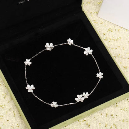 [VCA]FRIVOLE SILVER 9 FLOWERS NECKLACE