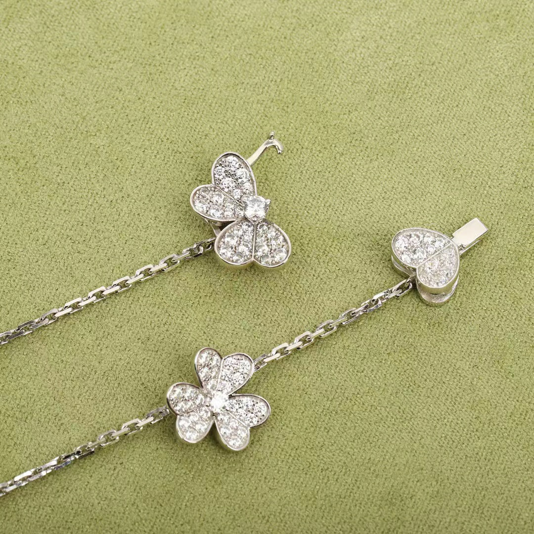 [VCA]FRIVOLE SILVER 9 FLOWERS NECKLACE