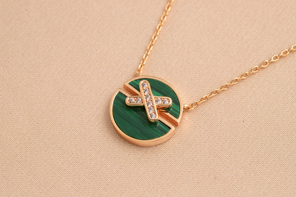 [Chau]JEUX DE PINK GOLD DIAMOND NECKLACE