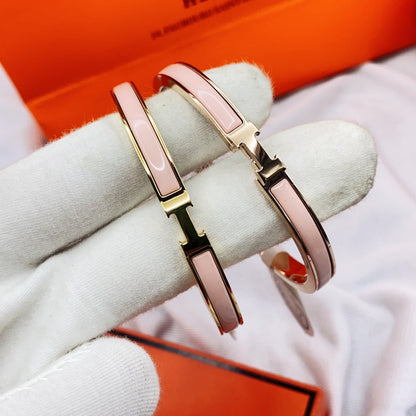 [Hmes]CLASSIC HM CLIC  PINK 8MM ENAMEL BRACELET