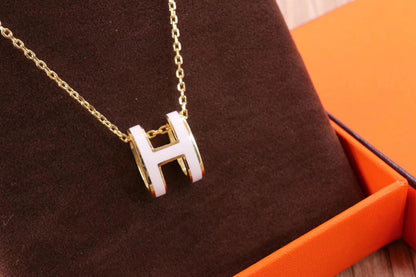 [Hmes]HM CLIC YELLOW ENAMEL GOLD NECKLACE