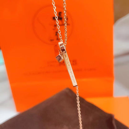 [Hmes]HM NECKLACE PLATINUM ROSE GOLD DIAMOND