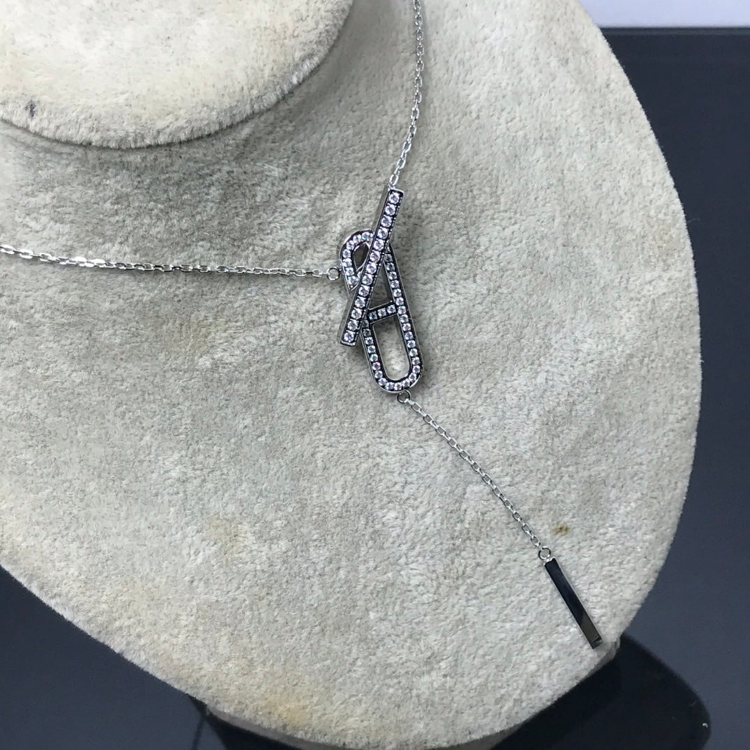 [Hmes]HM NECKLACE PLATINUM ROSE GOLD DIAMOND