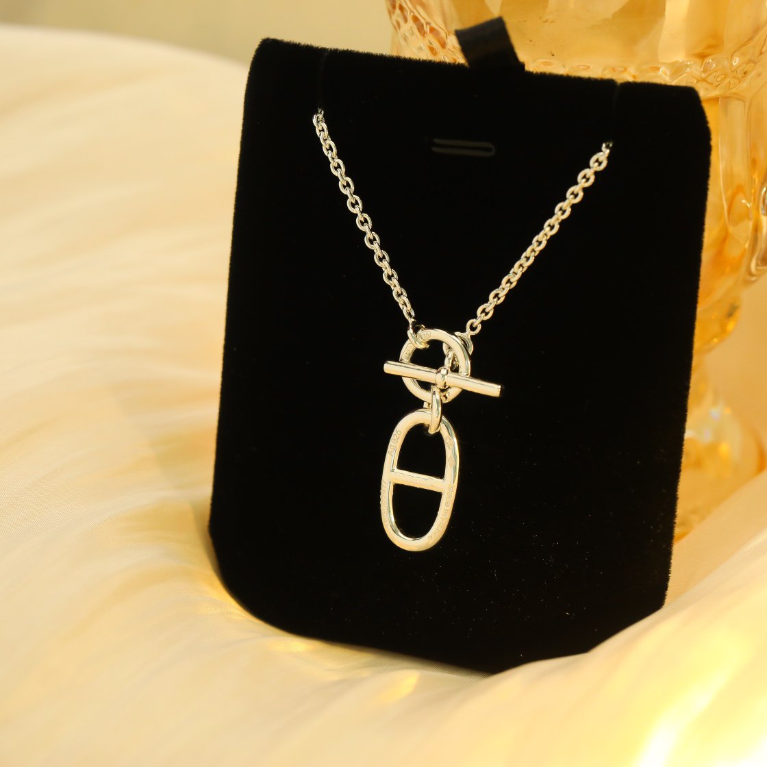 [Hmes]HM CHAINE D'ANCRE PENDANT NECKLACE STERLING SILVER