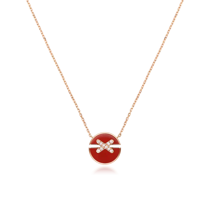 [Chau]JEUX DE ROSE GOLD DIAMOND NECKLACE