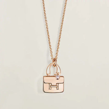 [Chau]AMULETTE PEDANT ROSE GOLD NECKLACE