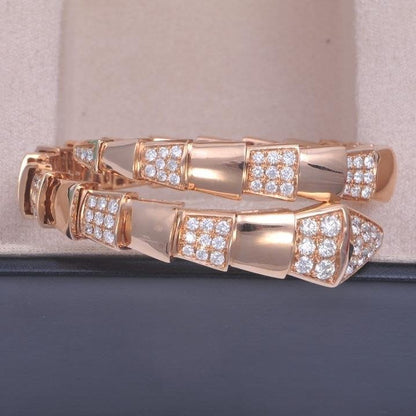 [Blar]SERPENTI WIDE BRACELET PINK GOLD DIAMOND