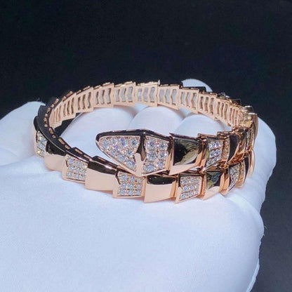 [Blar]SERPENTI WIDE BRACELET PINK GOLD DIAMOND