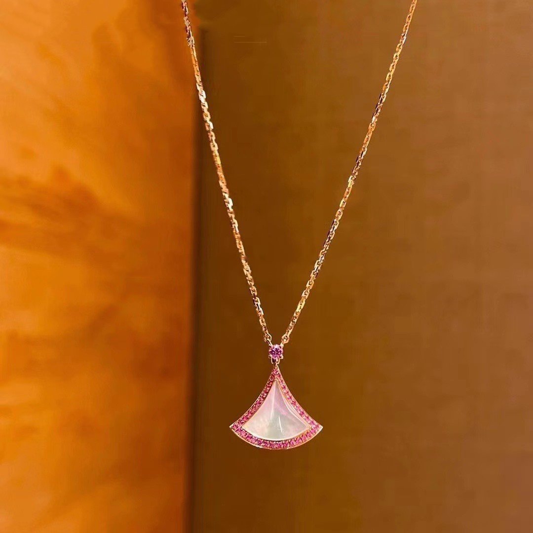 [Blar]DREAM NECKLACE MOP DIAMOND PINK