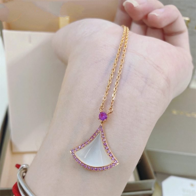 [Blar]DREAM NECKLACE MOP DIAMOND PINK