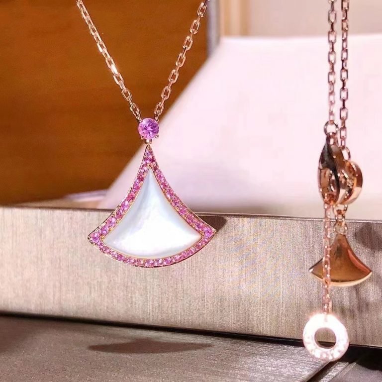 [Blar]DREAM NECKLACE MOP DIAMOND PINK