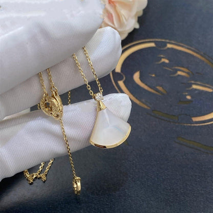 [Blar]DREAM NECKLACE WHITE MOP GOLD 1 DIAMOND