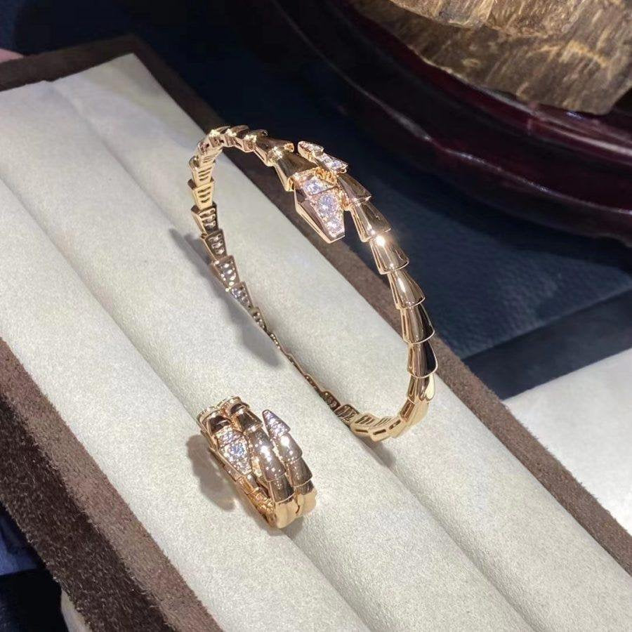 [Blar]SERPENTI BRACELET DIAMONDS PINK GOLD