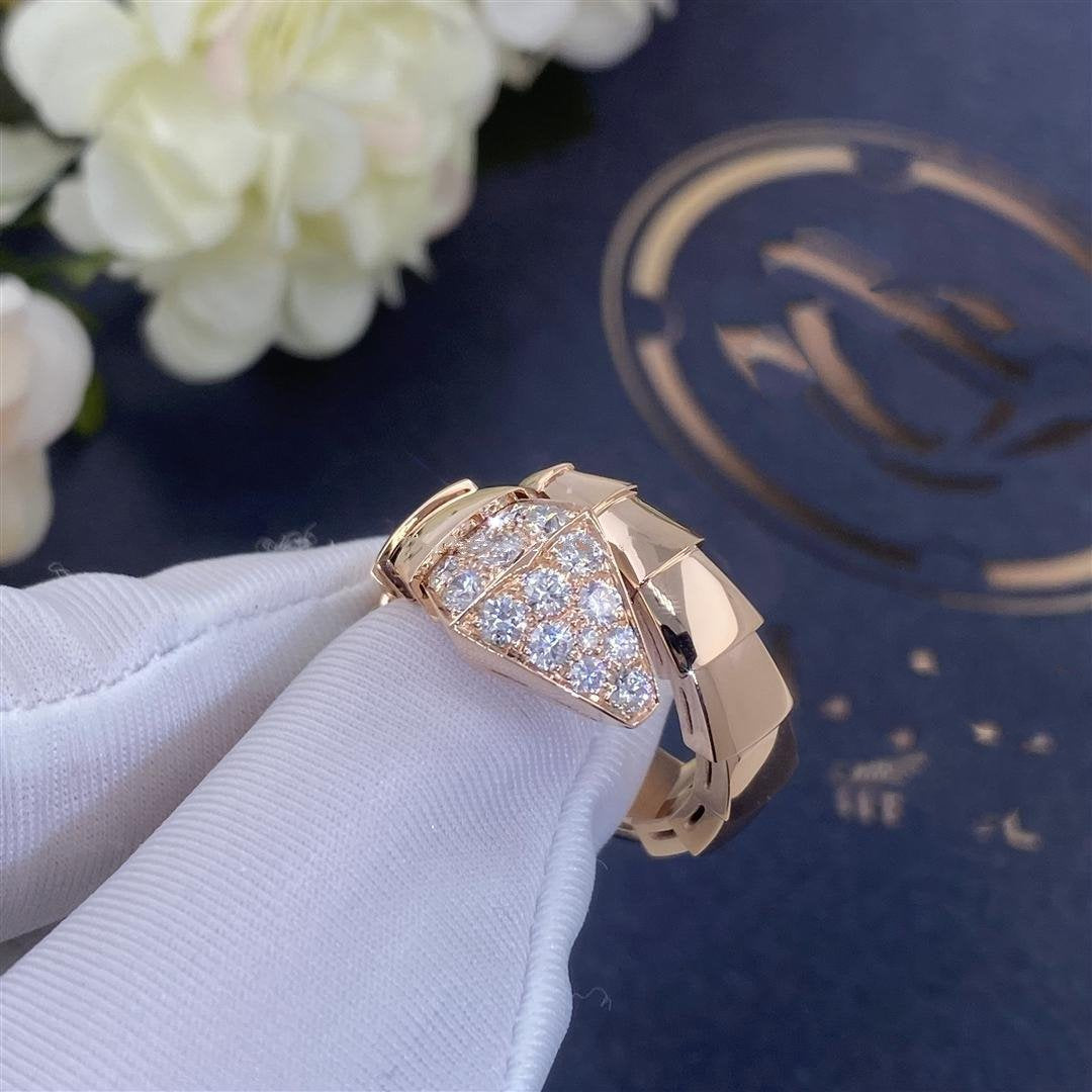 [Blar]SERPENTI RING PINK GOLD DIAMOND