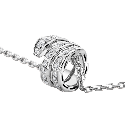 [Blar]SERPENTI SILBER HALSKETTE DOPPELRING DIAMANT