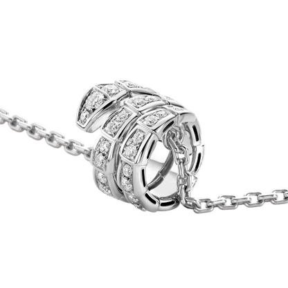 [Blar]SERPENTI SILBER HALSKETTE DOPPELRING DIAMANT