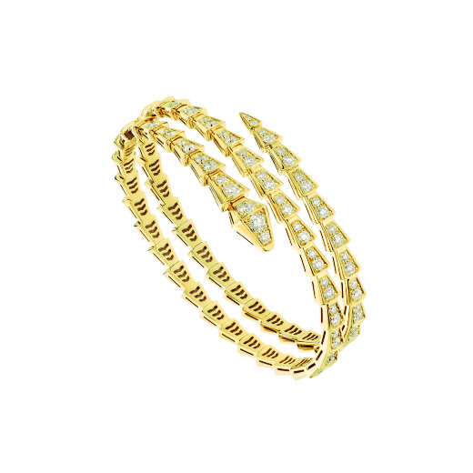 [Blar]SERPENTI BRACELET GOLD DIAMOND DOUBLE ROW