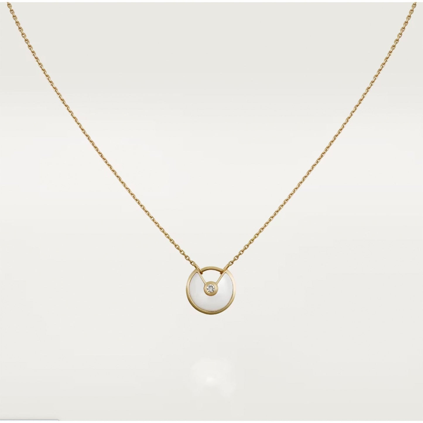 [Chau]AMULETTE ROSE GOLD MOP NECKLACE