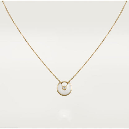 [Chau]AMULETTE ROSE GOLD MOP NECKLACE