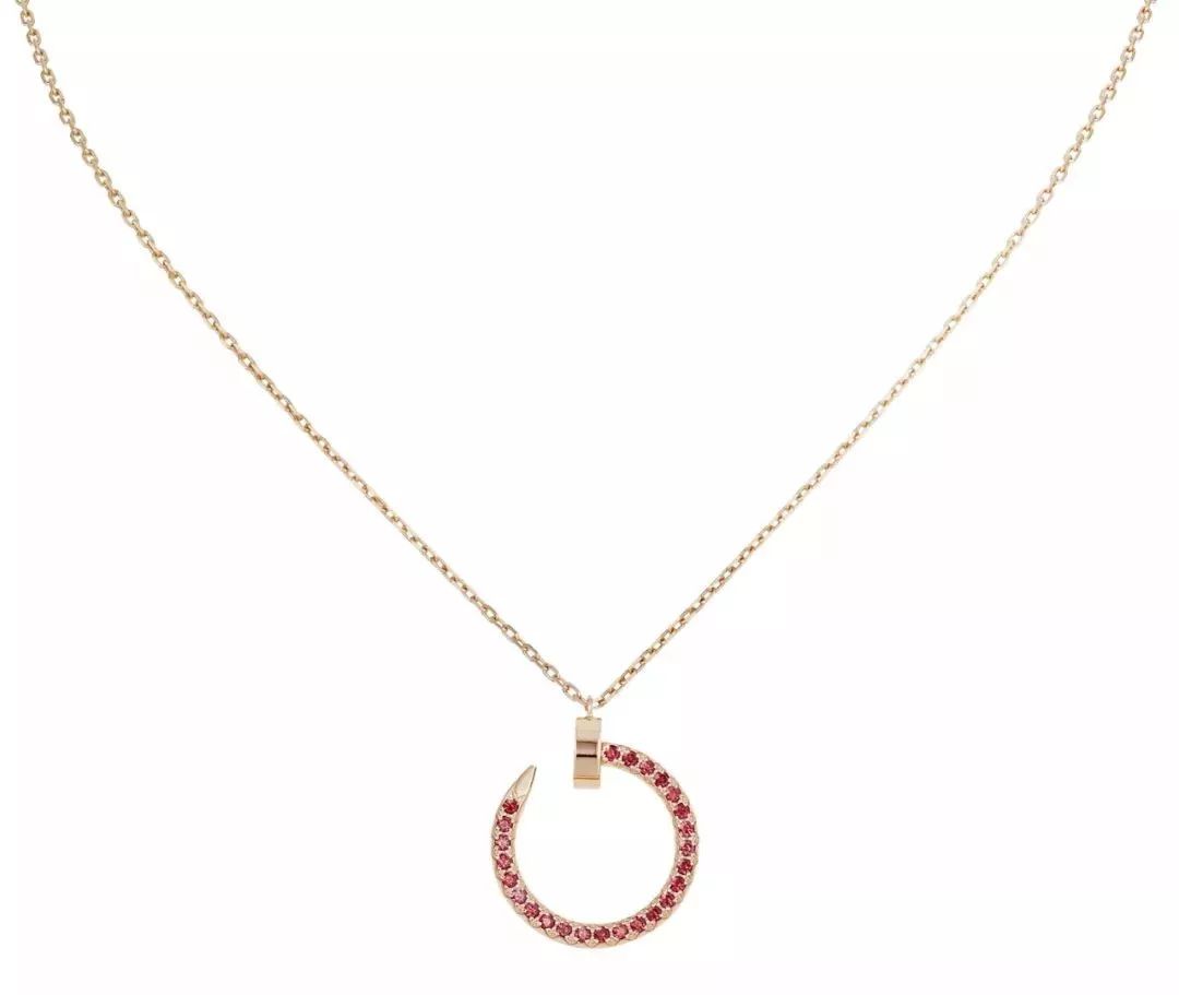 [CAT]JUSTE NECKLACE GOLD RED DIAMONDS